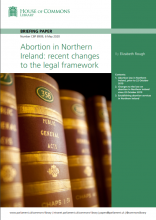 Abortion in Northern Ireland: recent changes to the legal framework: (Briefing Paper Number CBP 8909)
